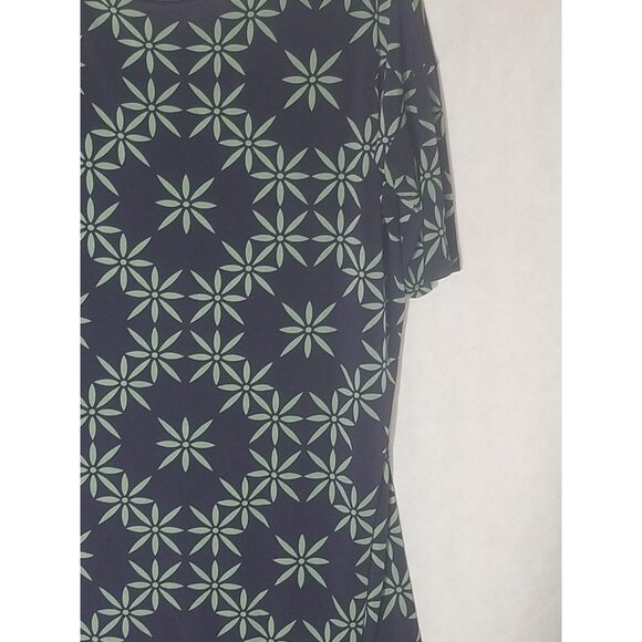 LuLaRoe Irma tunic floral green & purple polyester blend size s height 28" ARMPI - Picture 6 of 12
